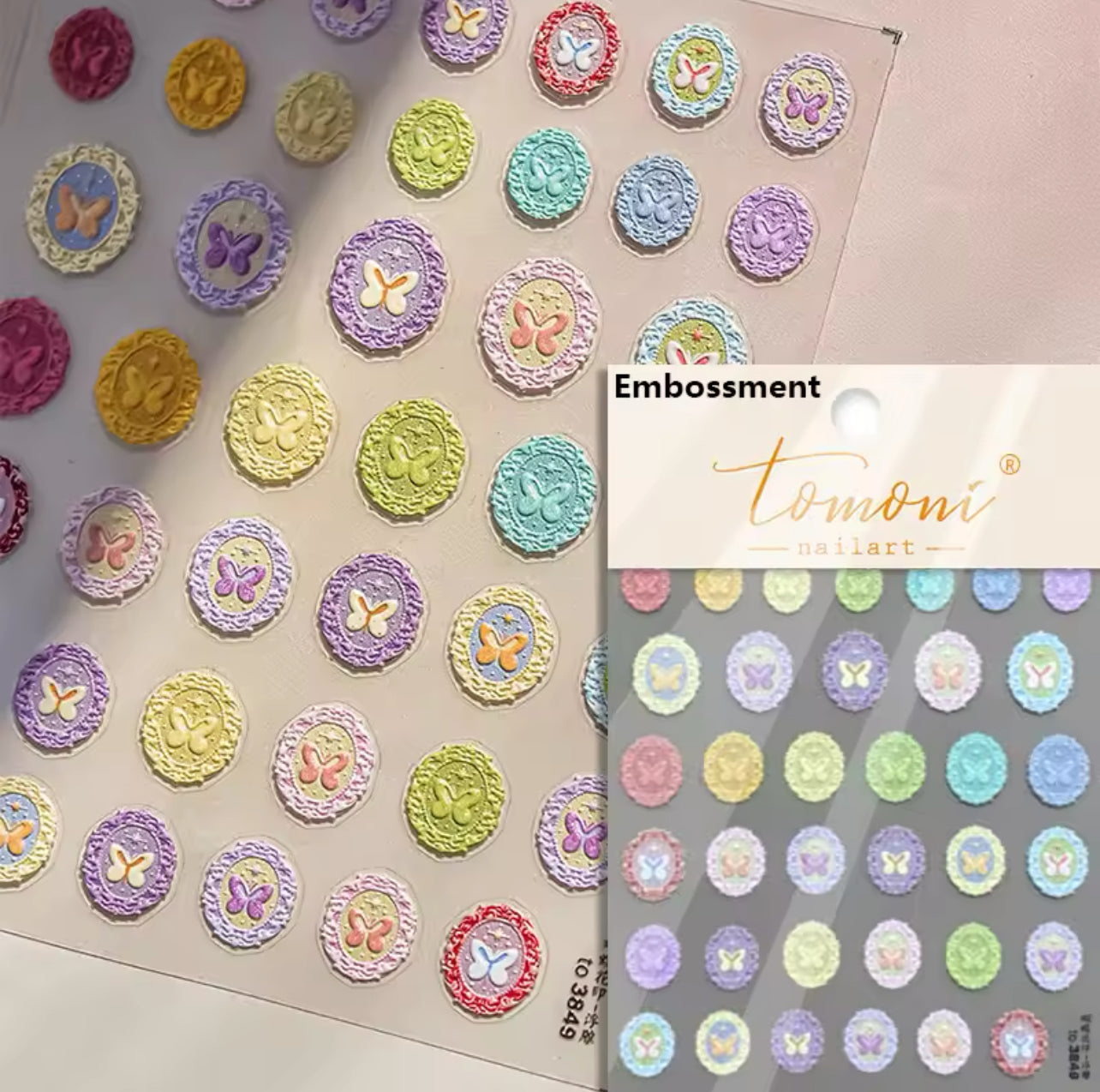 Retro Shiny Glazed Rococo Butterfly