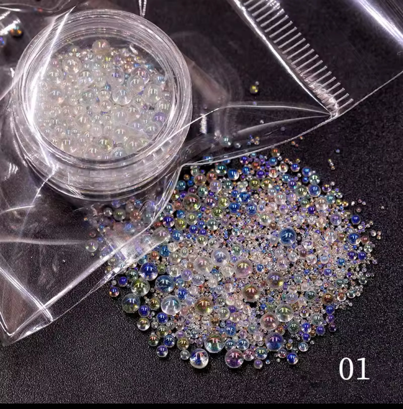50Pcs Nail Rhinestones Mini Crystal Gems