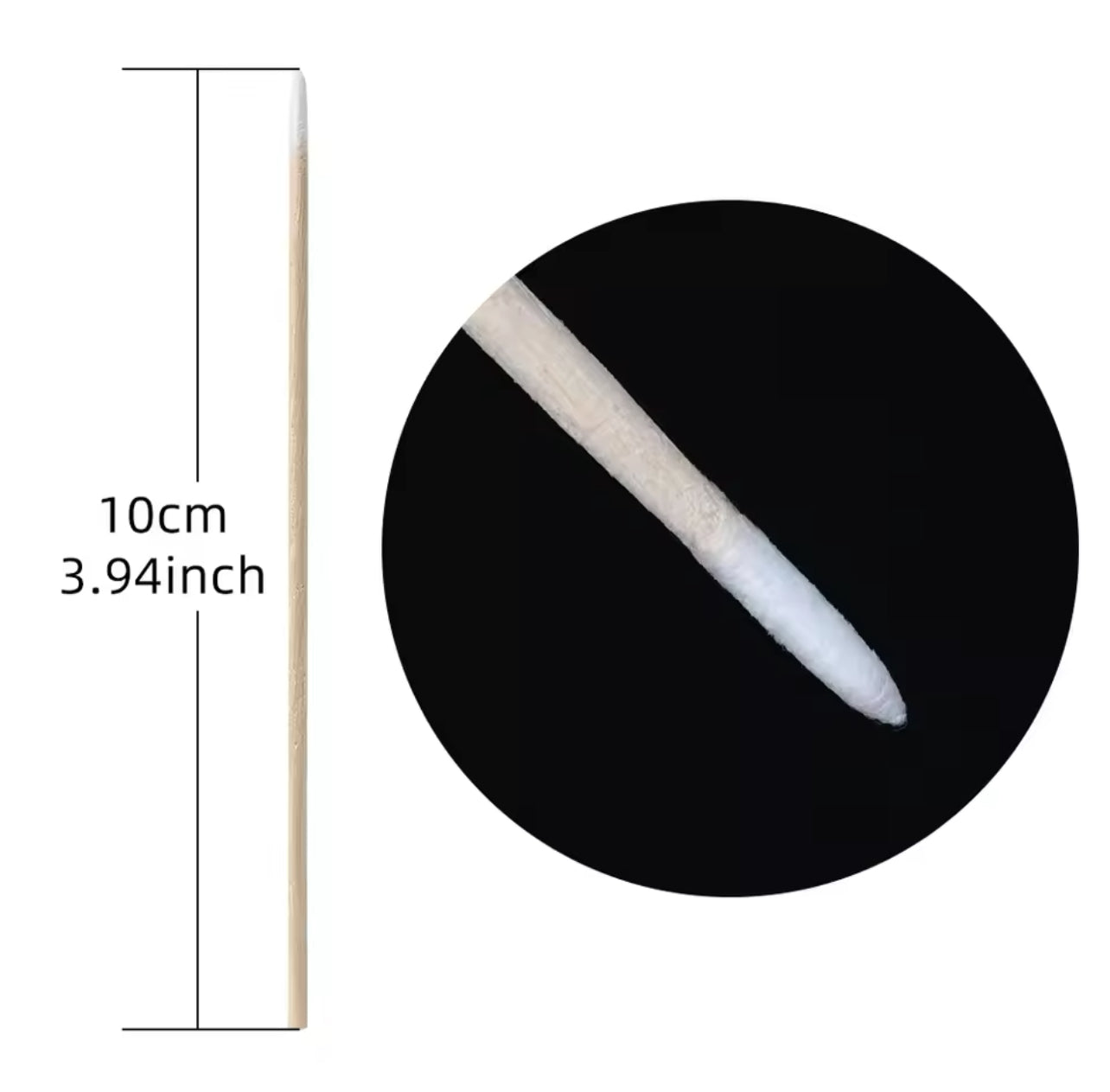 Manicure Tip Cotton Swab, Fine Wooden Stick Disposable