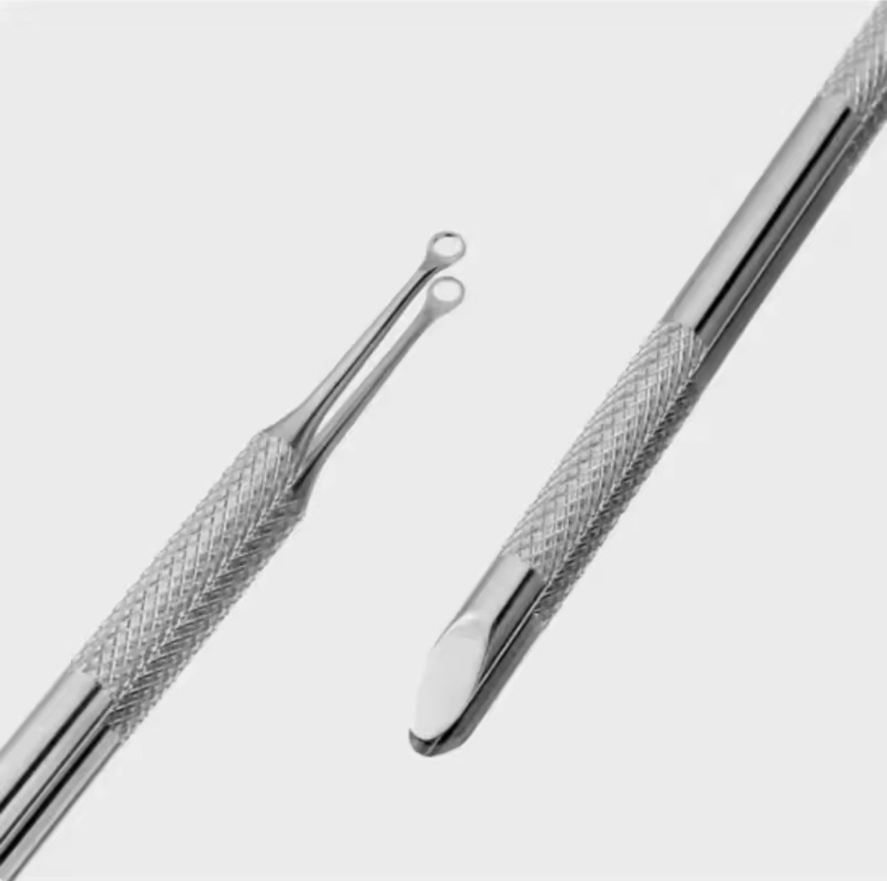 New Nail Double-ended Use Stainless Steel Circle Beveled Head Cuticle Pusher Remover Manicure Stick Nail Tool
