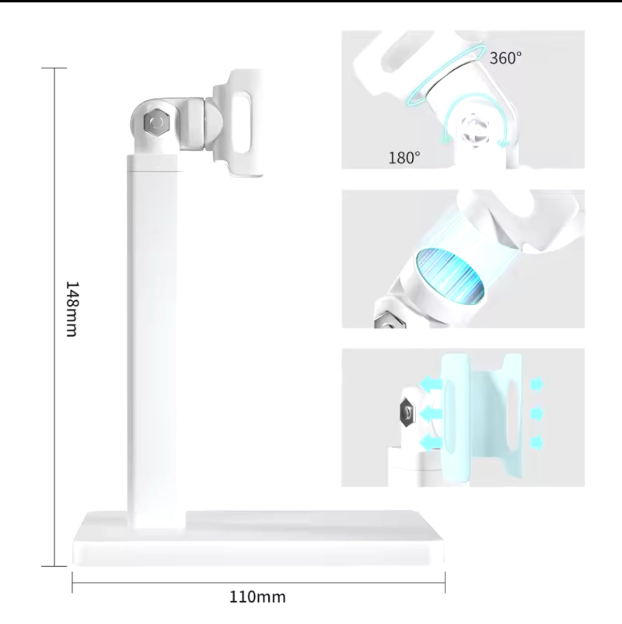 Portable Mini Led UV Lamp for Nails Gel Dry Cordless and Rechargeable Resin Curing UV Light White