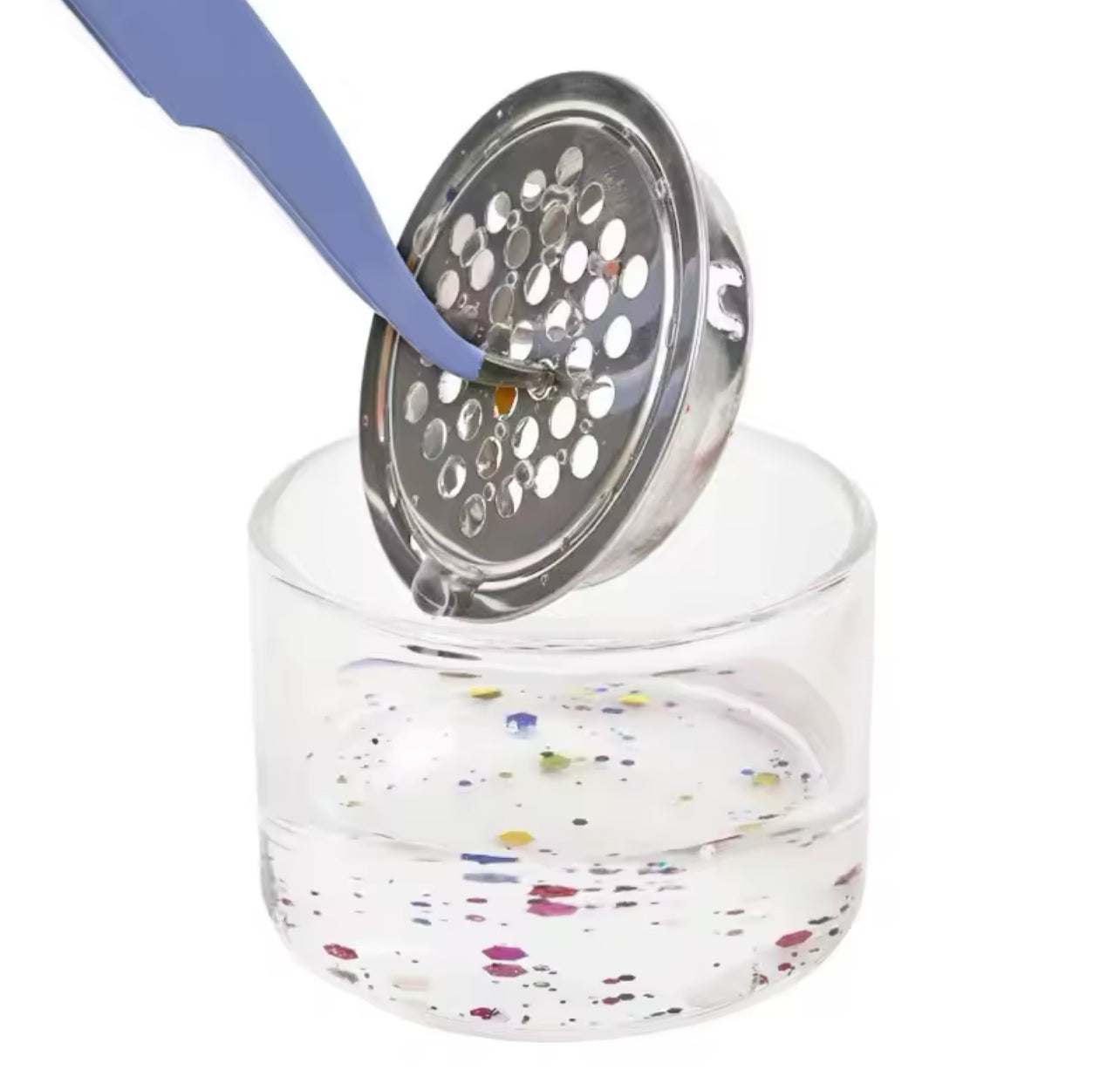 Brush Wash Pen Cup New Technology Glass Crystal, Stainless Steel Mesh Filter Cup