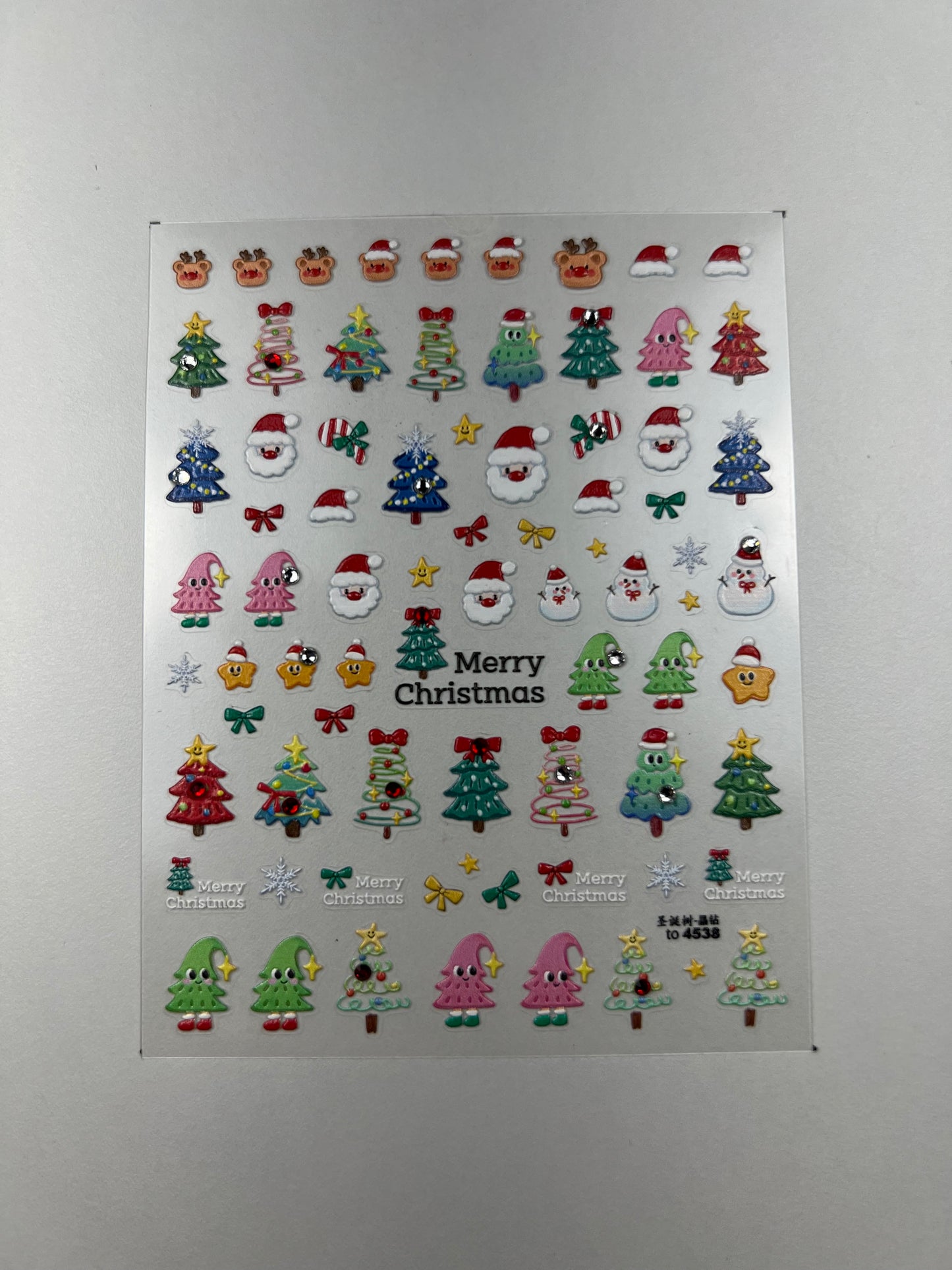 Christmas Embossed Nail Stickers no.4538