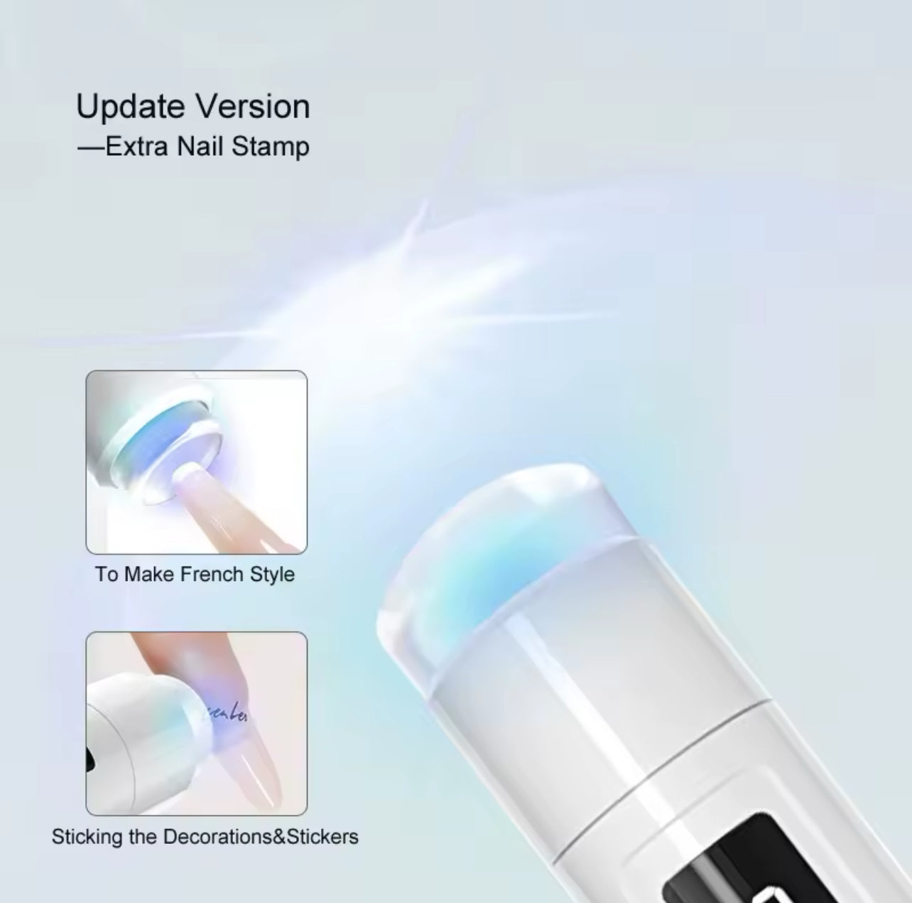 Portable Mini Led UV Lamp for Nails Gel Dry Cordless and Rechargeable Resin Curing UV Light White
