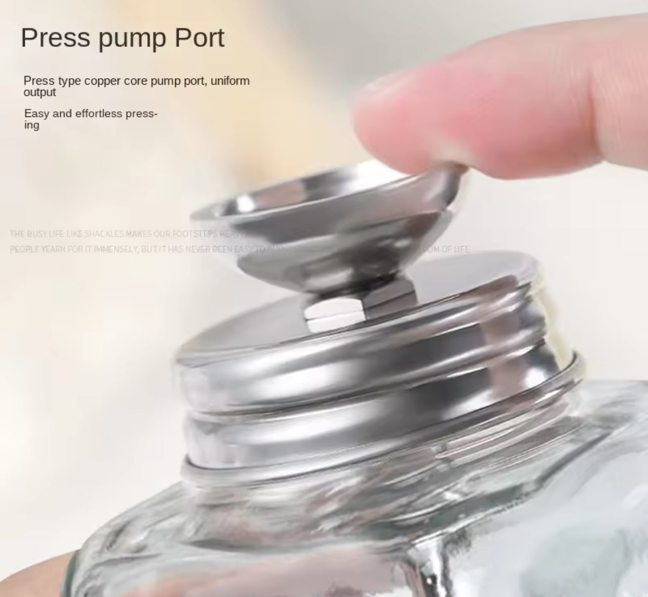 Nail glass bottle press funnel crystal 180ml