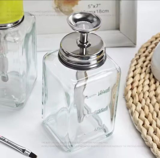 Nail glass bottle press funnel crystal 180ml
