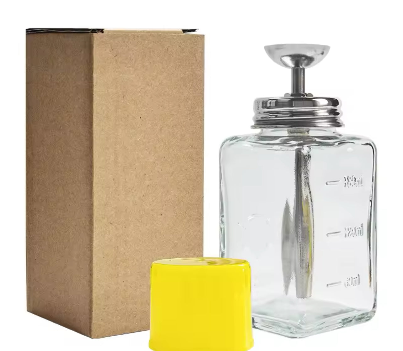 Nail glass bottle press funnel crystal 180ml