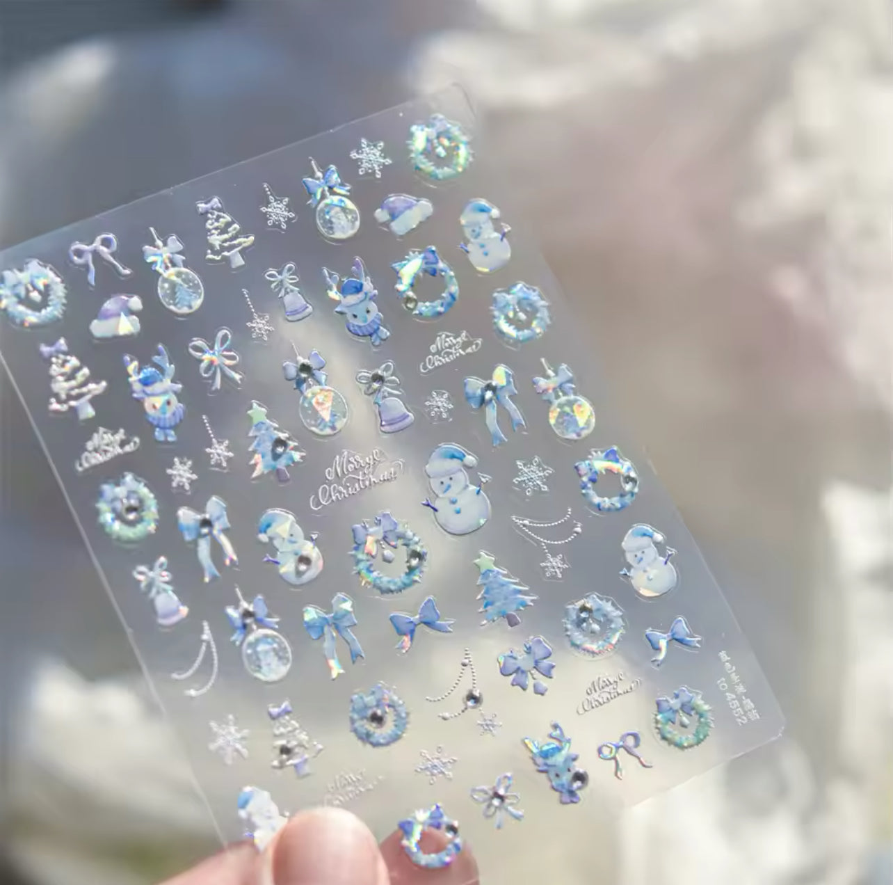 Crystal Diamond Luxury Nail Art Stickers Blue