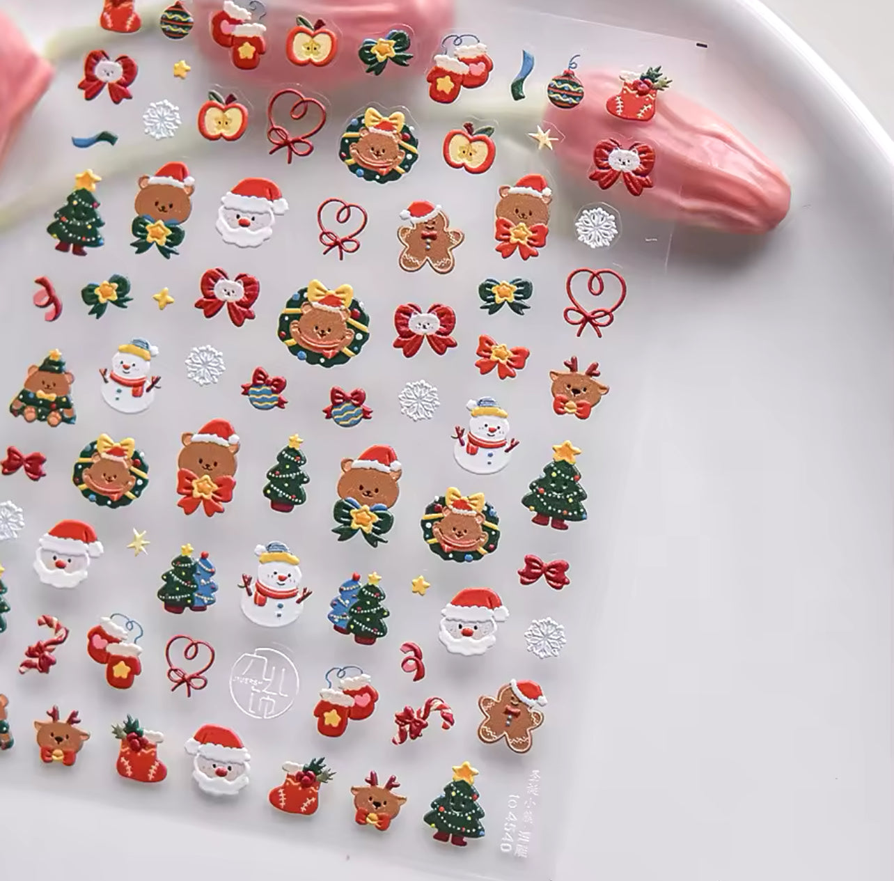 Christmas Embossed Nail Stickers no.4540