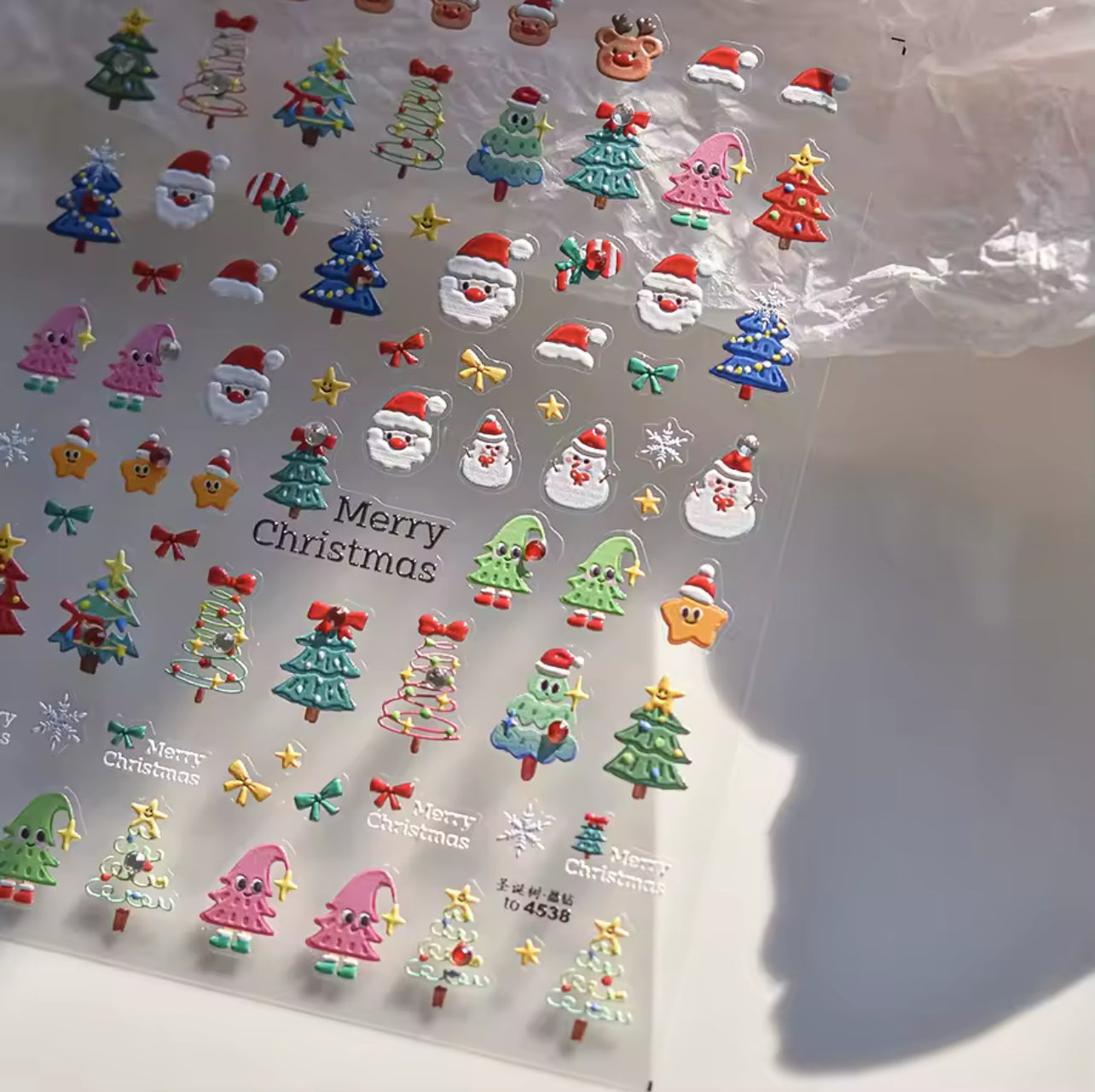 Christmas Embossed Nail Stickers no.4538