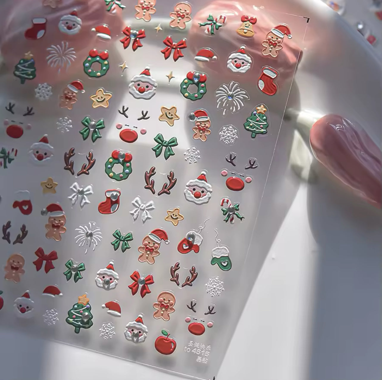 Christmas Embossed Nail Stickers no.4515